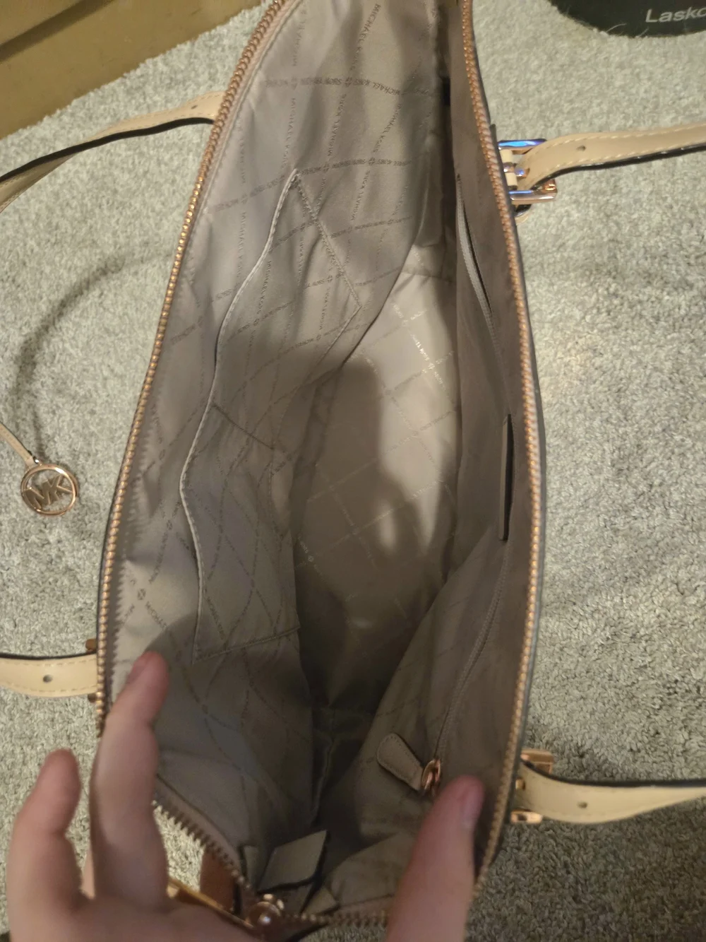 Michael Kors Gold Embossed Tote Bag